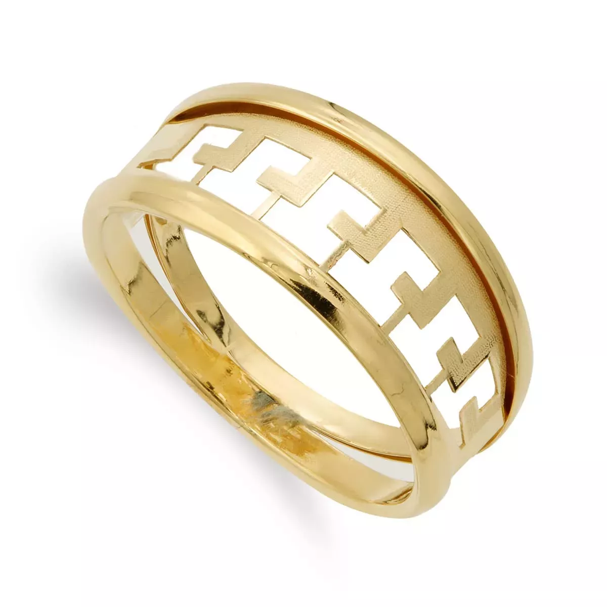 18K SORTIJA ORO AMARILLO MOTIVOS CALADOS. ANCHO: 9 M 1