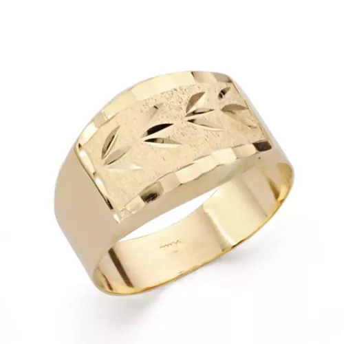 18K SORTIJA ORO AMARILLO LAPIDADA 11 MM 2