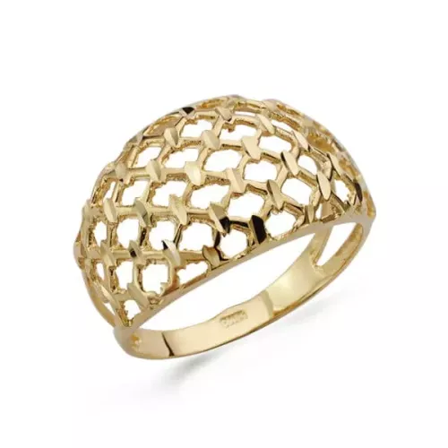 18K SORTIJA ORO AMARILLO CALADA DETALLES TALLADOS. ANCHO: 13