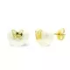 9K PENDIENTES ORO AMARILLO PERLA 9 MM MARIPOSA CIERRE PRESION 0