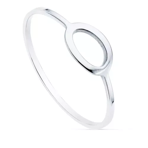 18K SORTIJA ORO BLANCO LISA MOTIVO OVAL 8X5 MM 0,79gr