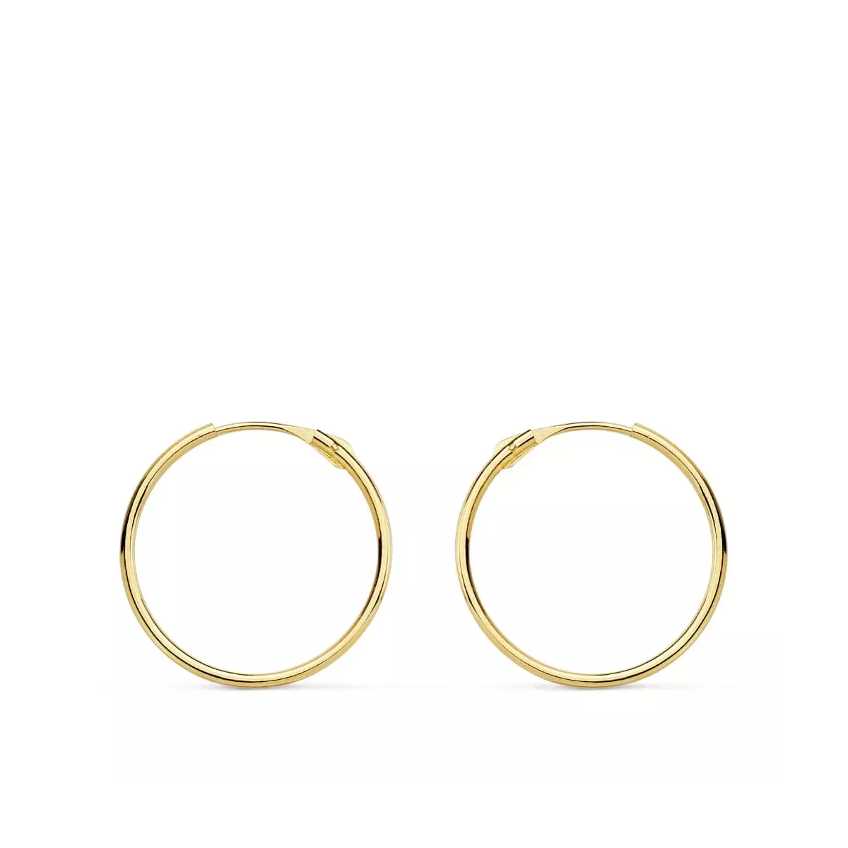 18K AROS ORO AMARILLO TUBO HUECOS 16X0.8 MM 0