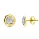9K PENDIENTES ORO AMARILLO REDONDOS 8 MM CIERRE PRESION 0