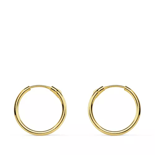 18K AROS ORO AMARILLO HUECOS REDONDOS 13X1.20 MM 0