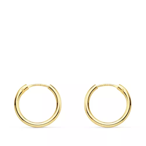 18K AROS ORO AMARILLO REDONDOS LISOS LIGEROS 14X1.50 MM 0