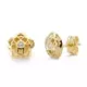 9K PENDIENTES ORO AMARILLO FLOR 7X7 MM CIERRE PRESION 0