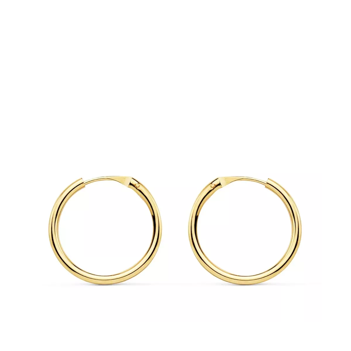 18K AROS ORO AMARILLO REDONDOS LISOS LIGEROS 16X1.50 MM 0