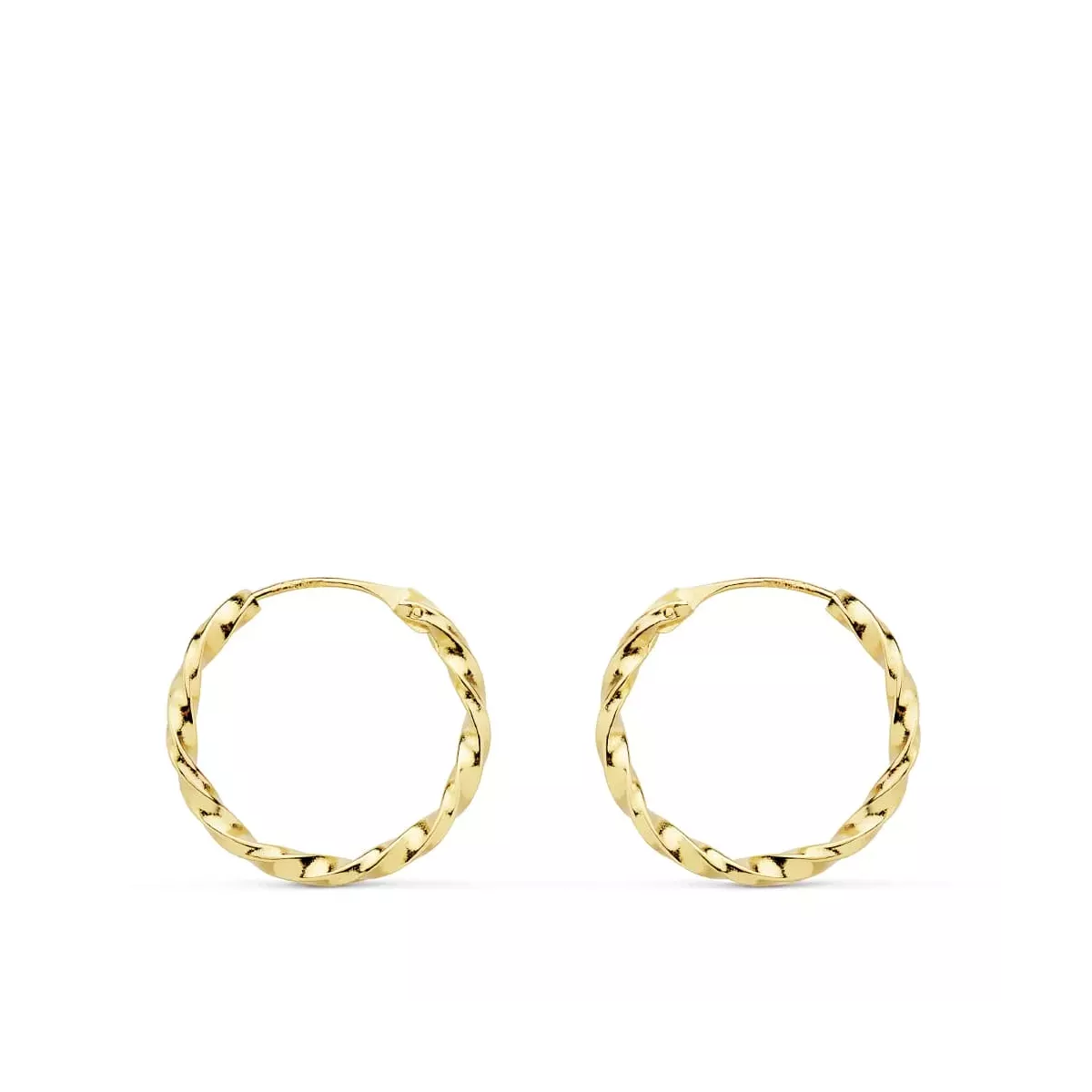 18K AROS ORO AMARILLO HUECOS GALLONEADOS. 16X1.50 MM 0