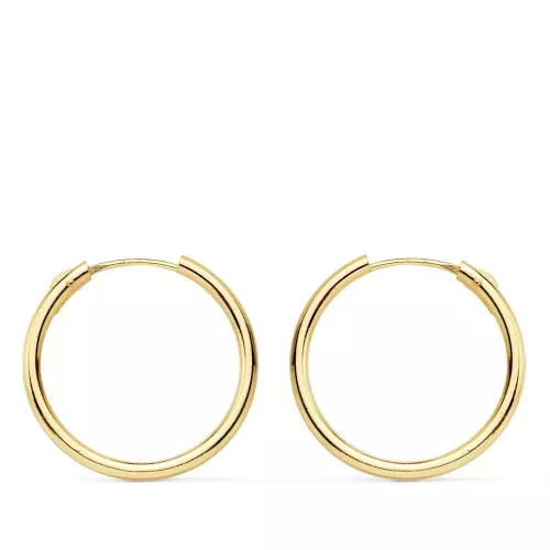 18K AROS ORO AMARILLO REDONDOS LISOS LIGEROS 18X1.50 MM 0