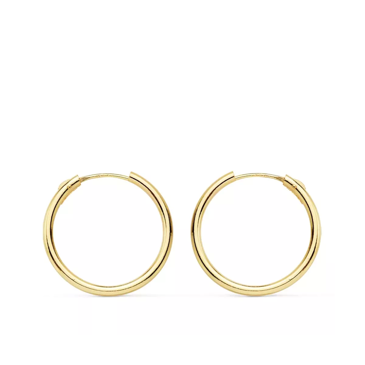 18K AROS ORO AMARILLO REDONDOS LISOS LIGEROS 18X1.50 MM 0