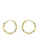 18K AROS ORO AMARILLO HUECOS RETORCIDOS. 16X2 MM 0