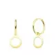 18K AROS ORO AMARILLO TUBO CON CIRCULO 10 MM ARO 12X1.5 MM 0
