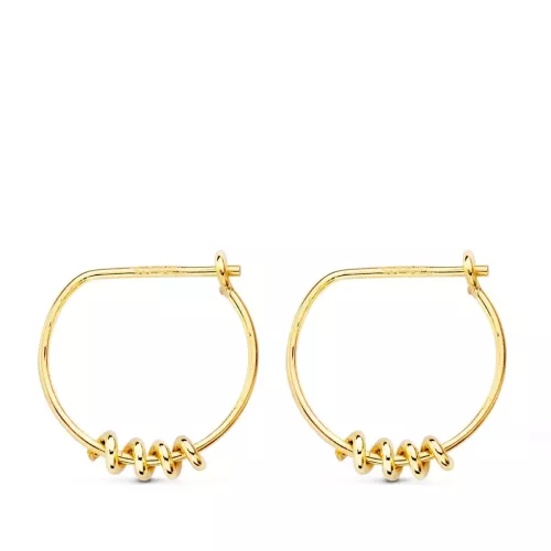 18K AROS ORO AMARILLO 13 MM MOTIVO MUELLE 0
