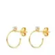 18K PENDIENTES ORO AMARILLO AROS ABIERTOS HILO FINO 0