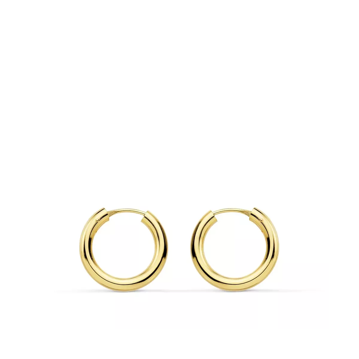 18K AROS ORO AMARILLO REDONDOS LISOS LIGEROS 16X2.5 MM 1