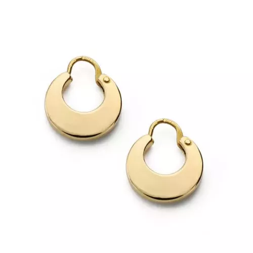 18K AROS ORO AMARILLO MANCHEGAS . 11 MM LISAS. 1