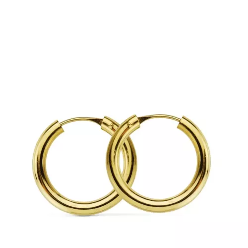 18K AROS ORO AMARILLO REDONDOS LISOS LIGEROS 18X2.5 MM 1