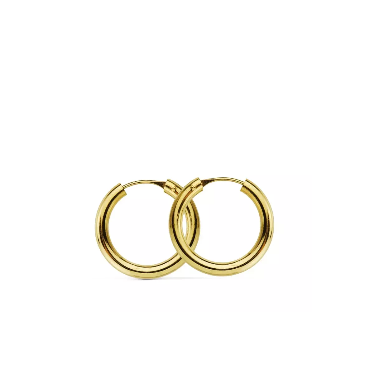 18K AROS ORO AMARILLO REDONDOS LISOS LIGEROS 18X2.5 MM 1