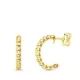18K AROS ORO AMARILLO ABIERTOS BOLAS LISAS 14 MM ANCHO 2 MM CIERRE PRESION 1
