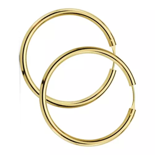 18K AROS ORO AMARILLO REDONDOS LISOS LIGEROS 20X2.5 MM 1