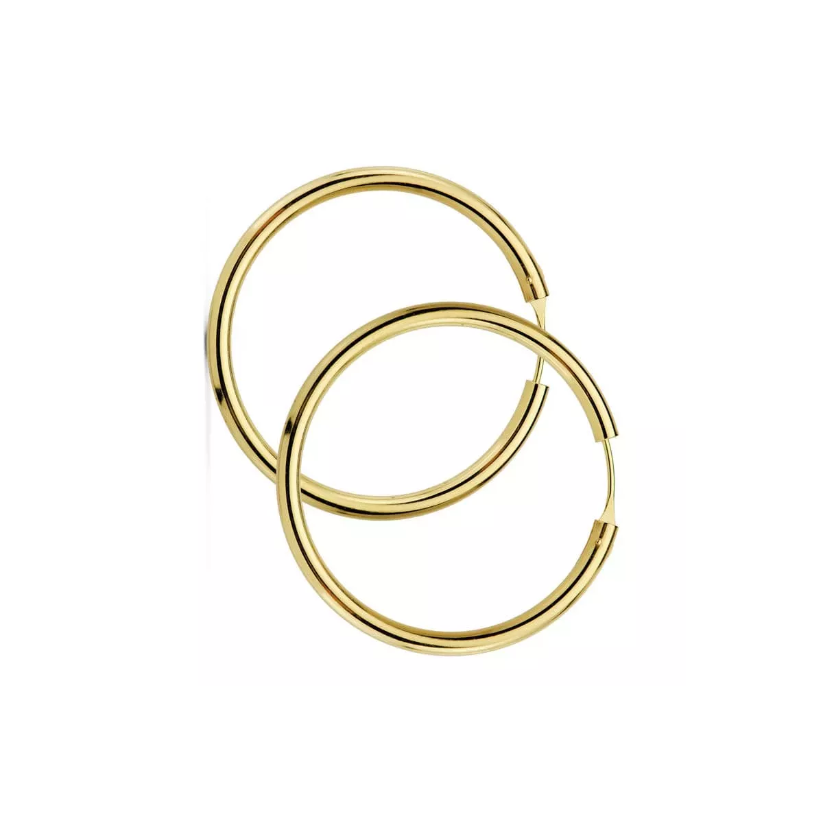 18K AROS ORO AMARILLO REDONDOS LISOS LIGEROS 20X2.5 MM 1