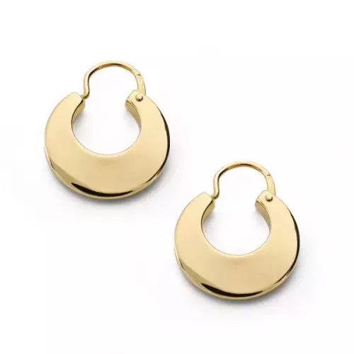 18K AROS ORO AMARILLO MANCHEGAS . 13 MM LISAS. 1