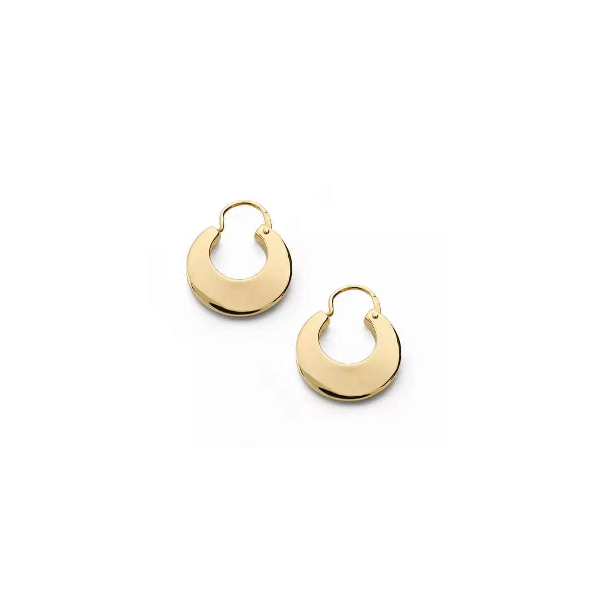 18K AROS ORO AMARILLO MANCHEGAS . 13 MM LISAS. 1