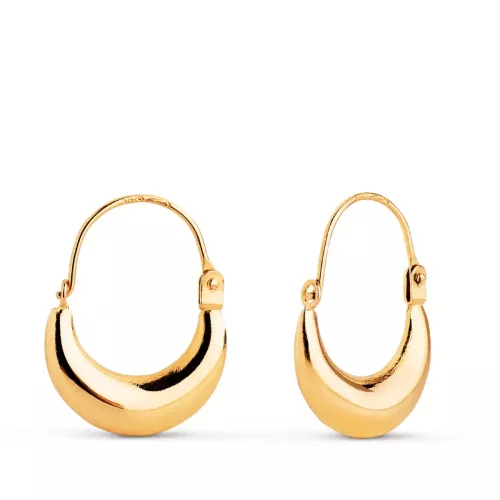 18K PENDIENTES ORO AMARILLO MORCILLA HUECOS. MEDIDA: 19X15 MM. CIERRE GANCHO. GROSOR: 3