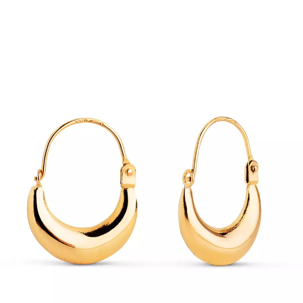 18K PENDIENTES ORO AMARILLO MORCILLA HUECOS. MEDIDA: 19X15 MM. CIERRE GANCHO. GROSOR: 3