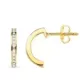18K AROS ORO AMARILLO ABIERTOS CON 28 DIAMANTES LABORATORIO 0