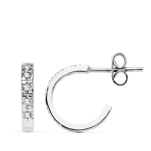 18K AROS ORO BLANCO CIRCONITA 12X2 MM 2,99gr