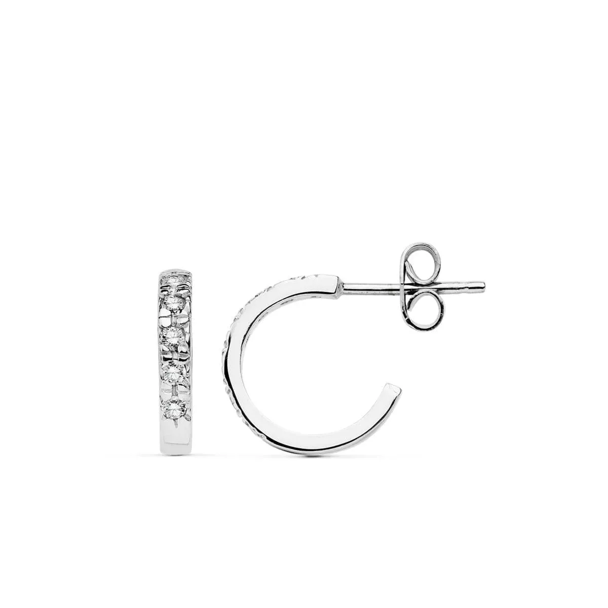 18K AROS ORO BLANCO CIRCONITA 12X2 MM 2