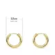 18K AROS ORO AMARILLO REDONDOS LISOS LIGEROS 12X2 MM 0,55gr