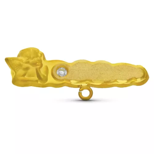 18K ALFILER ORO AMARILLO BEBE ANGEL CIRCONITA 27X9 MM 1