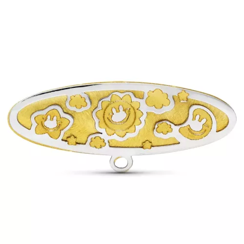 18K ALFILER ORO BICOLOR 28X9 MM 1