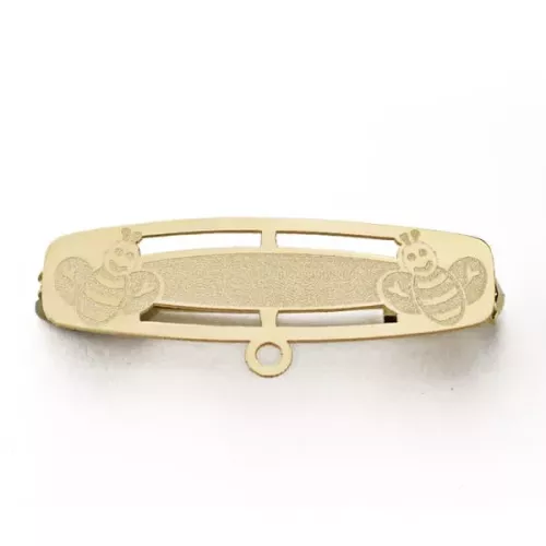 18K ALFILER BEBE ORO AMARILLO ABEJAS 28X8 MM 1