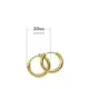 18K PENDIENTES AROS REDONDOS LISOS LIGEROS ORO AMARILLO 10X1.50 MM 0,29gr
