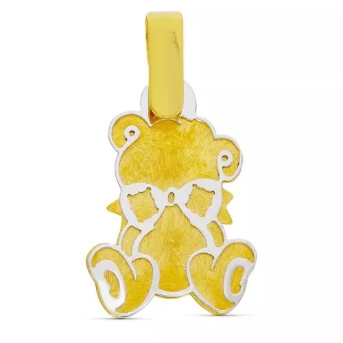 18K COLGANTE ORO BICOLOR OSO 16X11 MM 0