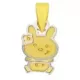 18K COLGANTE ORO BICOLOR CONEJO 10X6 MM 0