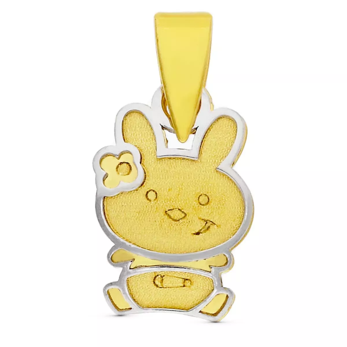 18K COLGANTE ORO BICOLOR CONEJO 10X6 MM 0