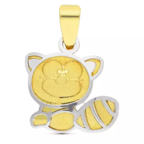 18K COLGANTE ORO BICOLOR MAPACHE. 11X10 MM 0
