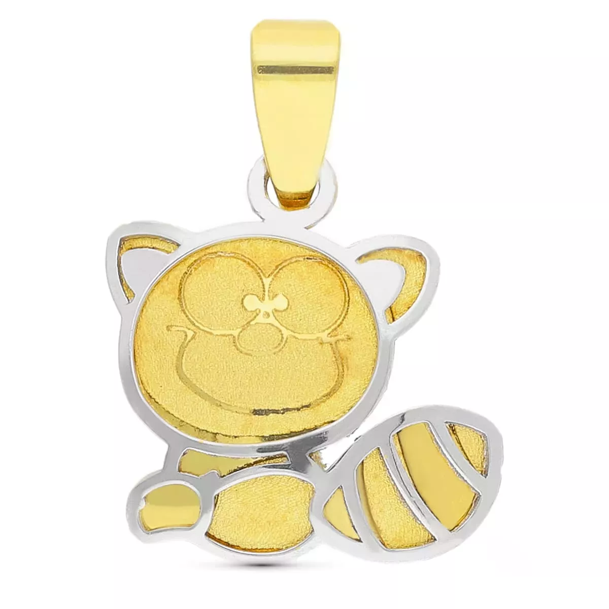 18K COLGANTE ORO BICOLOR MAPACHE. 11X10 MM 0