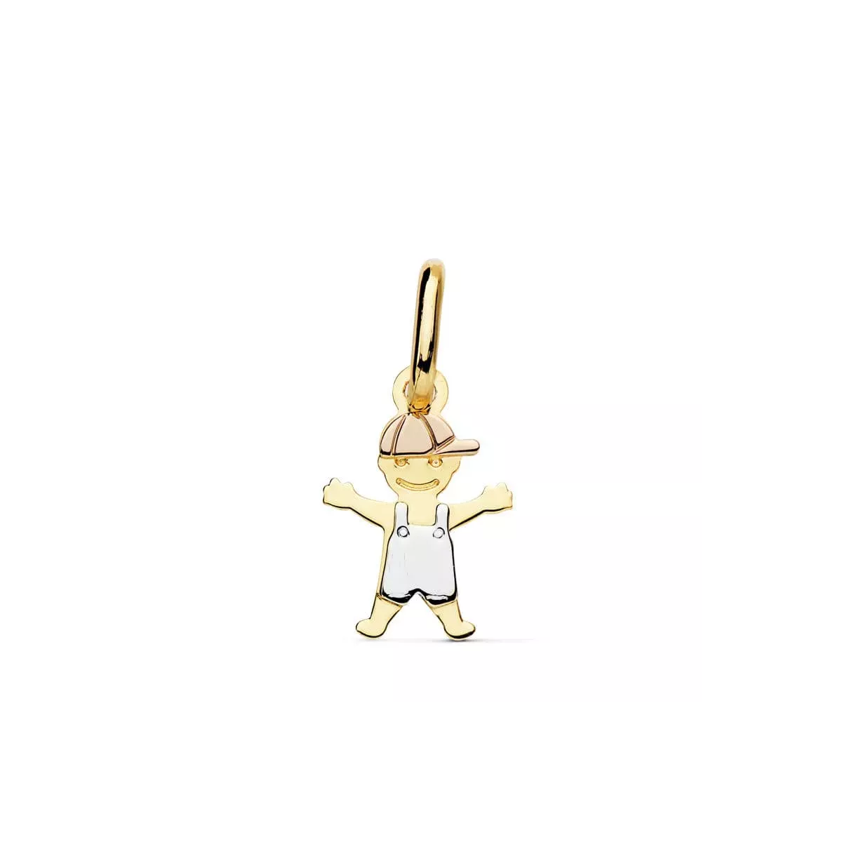 18K COLGANTE ORO TRICOLOR NIÑO MUÑECO 17X12 MM 0