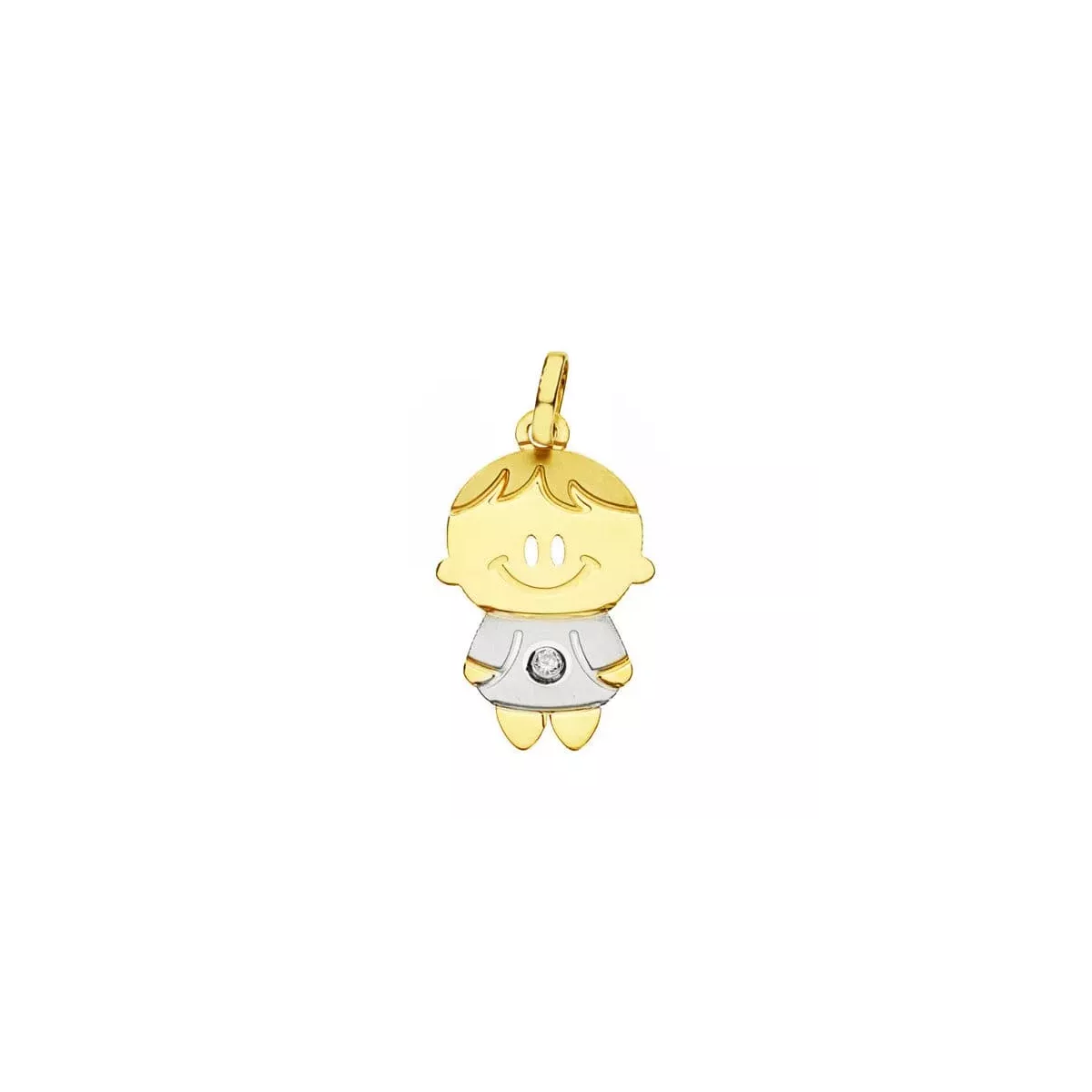 18K COLGANTE ORO BICOLOR NIÑO 22X13 MM 1