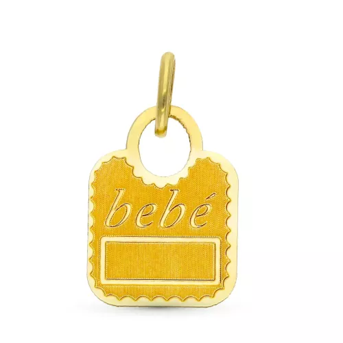 18K COLGANTE ORO AMARILLO BOLSO BEBE LASER 0