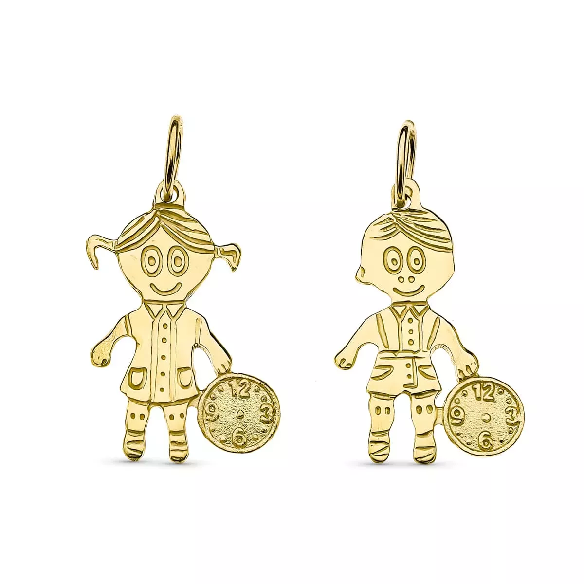 18K COLGANTE ORO AMARILLO NIÑO O NIÑA RELOJ. 18X11 MM 1