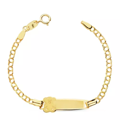 18K PULSERA ESCLAVA ORO AMARILLO OSO 12.5 CM 1
