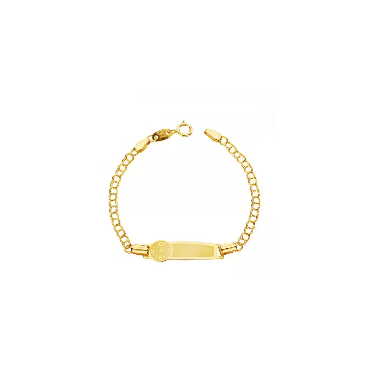 18K PULSERA ESCLAVA ORO AMARILLO RELOJ 13CM 1