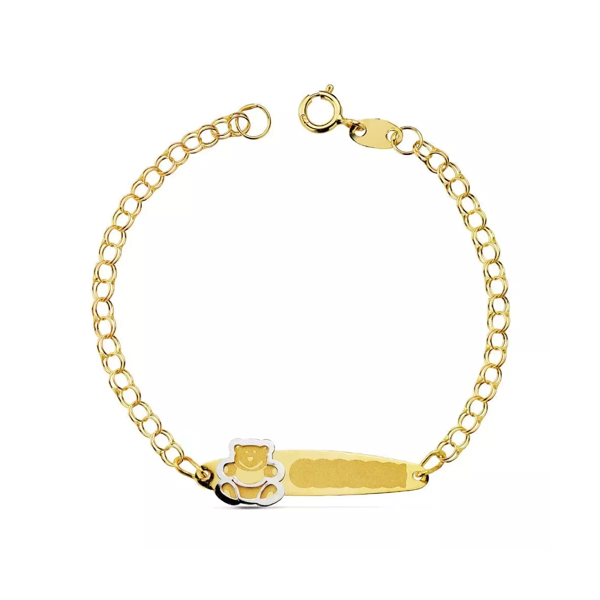 18K PULSERA ESCLAVA ORO AMARILLO HÚNGARA OSO 1