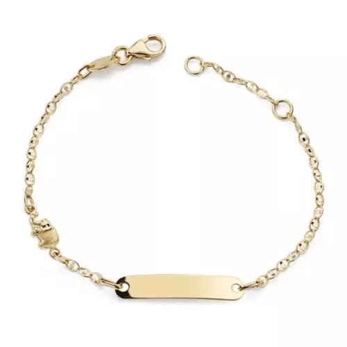 18K ESCLAVA ORO AMARILLO ELEFANTE 14CM 1